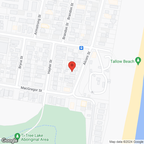 Google map for 168 Alcorn Street, Suffolk Park 2481, NSW
