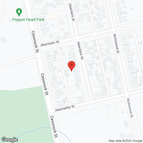 Google map for 57 Aberdare Street, Kitchener 2325, NSW
