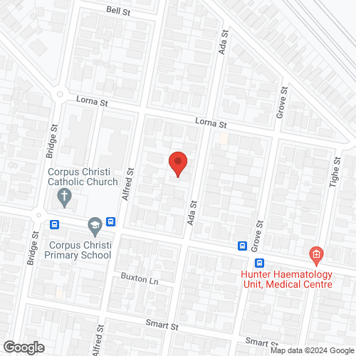 Google map for 24 Ada Street, Waratah 2298, NSW
