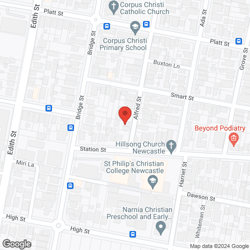 Google map for 4 Alfred Street, Waratah 2298, NSW