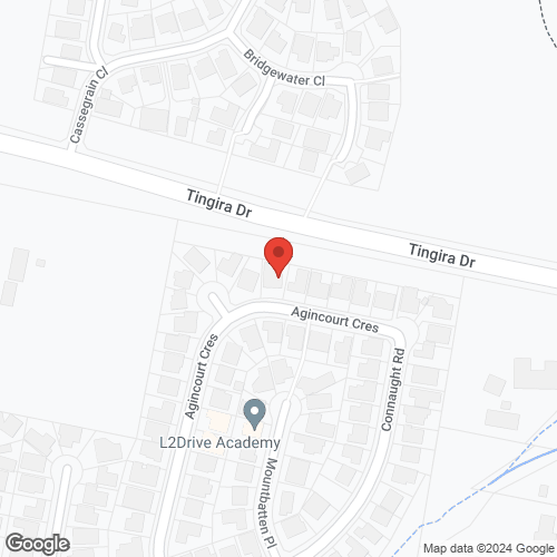Google map for 29 Agincourt Crescent, Valentine 2280, NSW