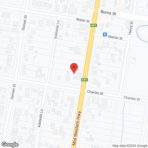 Google map for 37 Adelaide Street, Blayney 2799, NSW