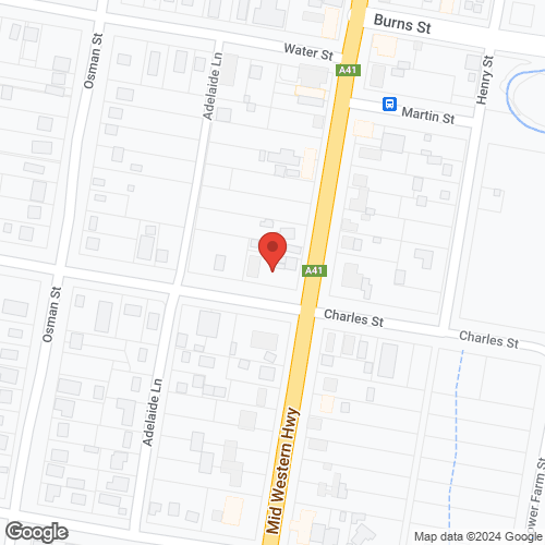 Google map for 35 Adelaide Street, Blayney 2799, NSW