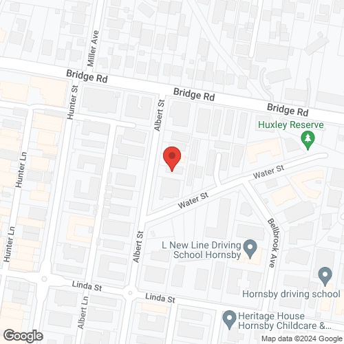 Google map for 4/62 Albert Street, Hornsby 2077, NSW