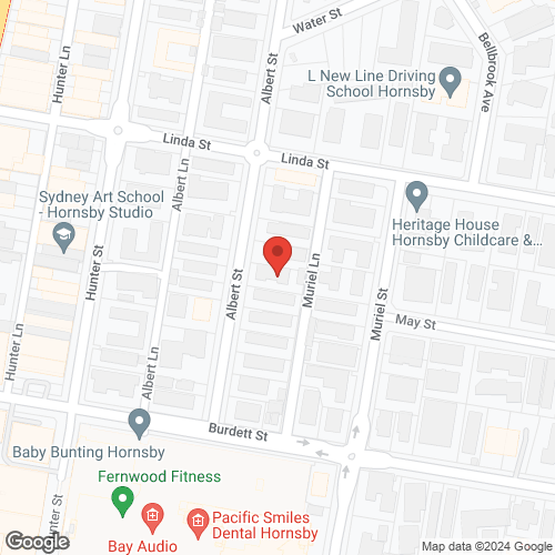 Google map for 10/34 Albert Street, Hornsby 2077, NSW