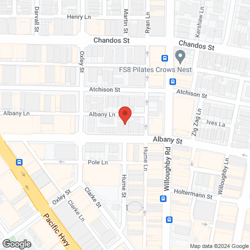Google map for 66 Albany Street, Crows Nest 2065, NSW