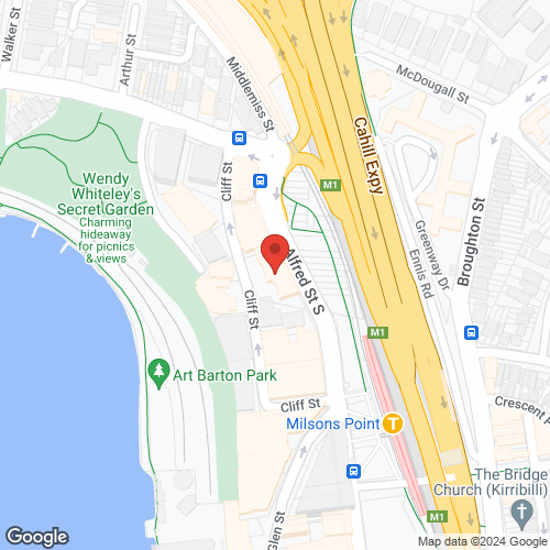 Google map for 1102/102 Alfred Street, Milsons Point 2061, NSW