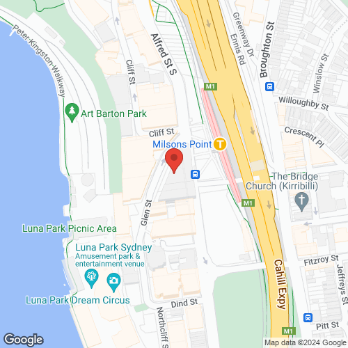 Google map for 1109/80 Alfred Street, Milsons Point 2061, NSW