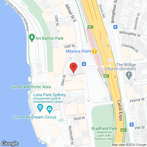 Google map for 23A/70 Alfred Street, Milsons Point 2061, NSW