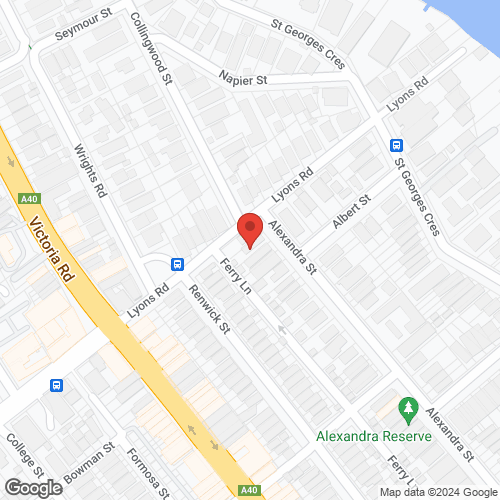 Google map for 79 Alexandra Street, Drummoyne 2047, NSW