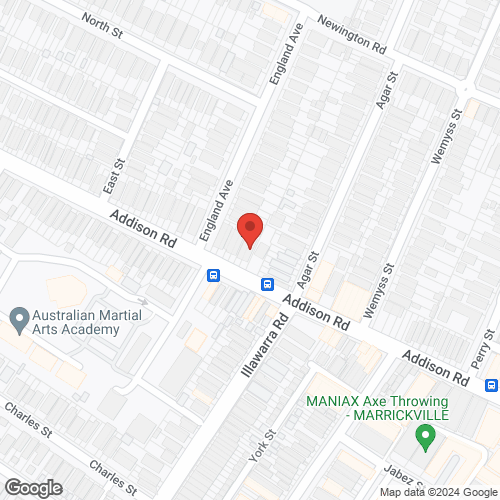 Google map for 121 Addison Road, Marrickville 2204, NSW