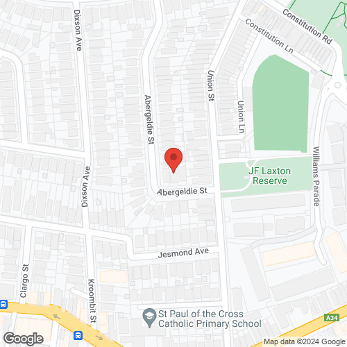 Google map for 76 Abergeldie Street, Dulwich Hill 2203, NSW