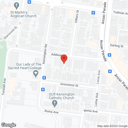 Google map for 6/24 Addison Street, Kensington 2033, NSW