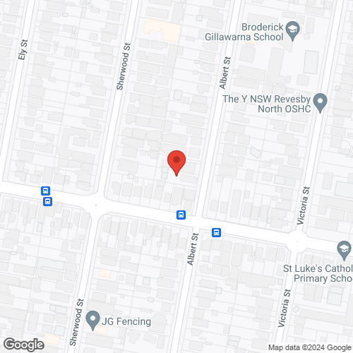 Google map for 76 Albert Street, Revesby 2212, NSW