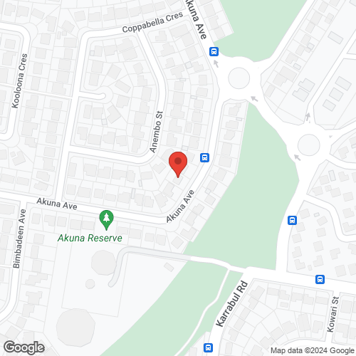Google map for 42 Akuna Avenue, Bradbury 2560, NSW