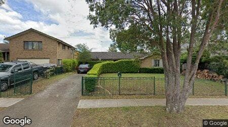 Google street view for 96 Acres Road, Kellyville 2155, NSW