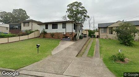 Google street view for 16 Alexandria Place, Busby 2168, NSW