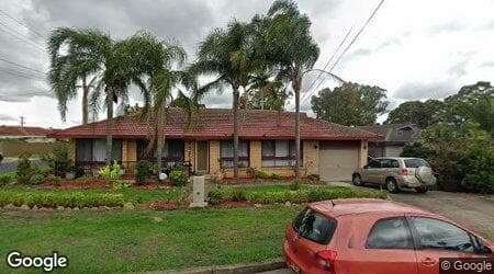 Google street view for 5 Adelaide Avenue, Campbelltown 2560, NSW