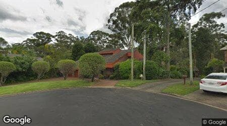 Google street view for 28 Adrian Court, Carlingford 2118, NSW