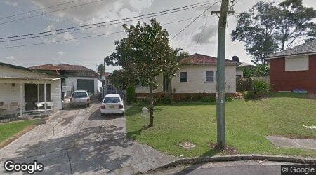 Google street view for 1 Adina Close, Fairfield West 2165, NSW