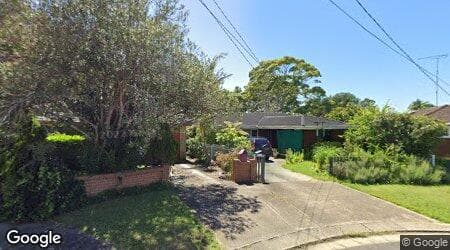 Google street view for 4 Agonis Close, Banksia 2216, NSW