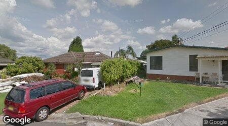 Google street view for 1 Adina Close, Fairfield West 2165, NSW