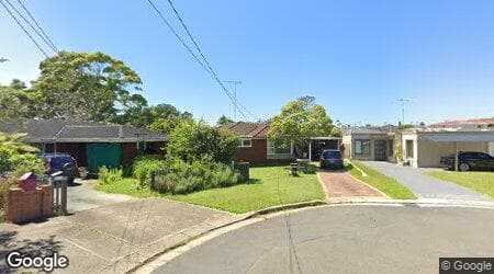 Google street view for 3 Agonis Close, Banksia 2216, NSW