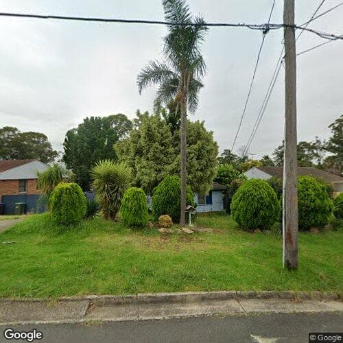 Google street view for 6 Albany Street, Busby 2168, NSW